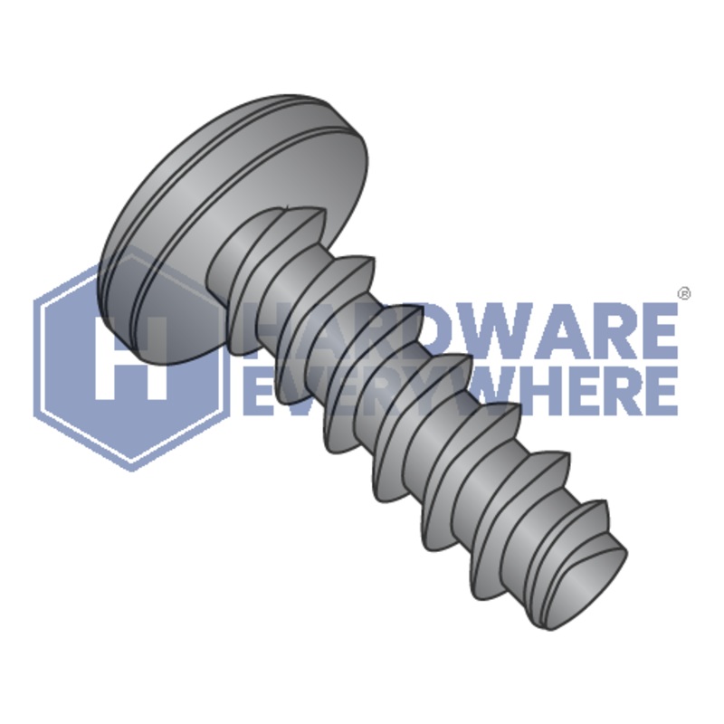 2-28 X 3/8 Thread Forming Screws / Phillips / Pan Head / Steel / Black Zinc / Plastite (Blunt Tip) Alternate 48-2