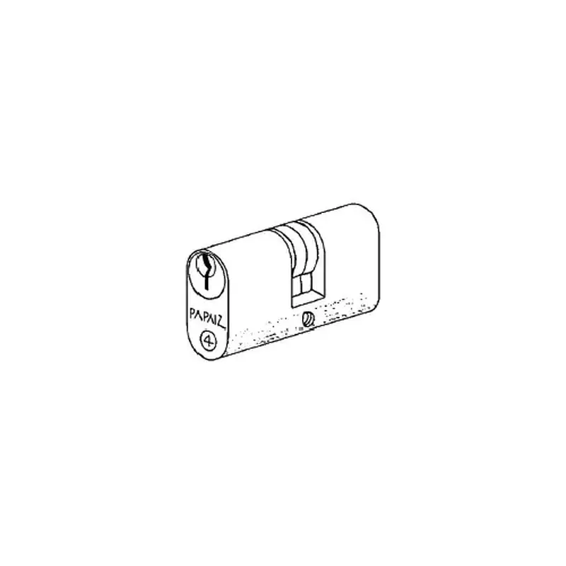 Papaiz C400/55KD Double Keyed Replacement Oval Cylinder, 5 Pin, Keyed Different, PO Polished Brass