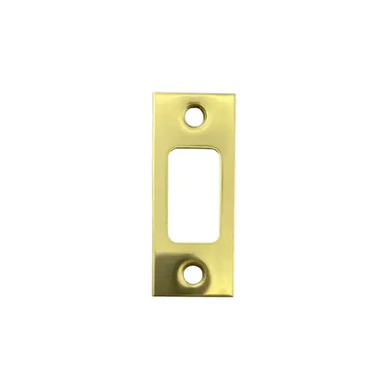 Schlage Lock 10-094 605 Square Corner Strike Plate from the D100 Collection, Bright Brass