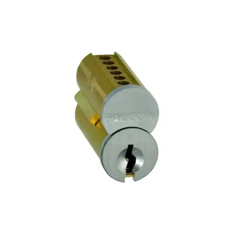 Falcon Lock C647 A 606 SFIC Core, 7 Pin Uncombinated, Best Prep A Keyway, Uses Spring Cover (7-Pin A12639-002-00), US4/606 Satin Brass