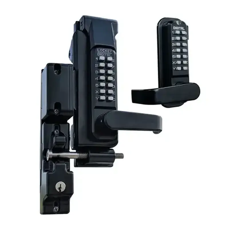 Lockey GL2SUMODC-JBMG SUMO GL2 Surface Mount Gate Lock Double Combination Jet Black Marine Grade