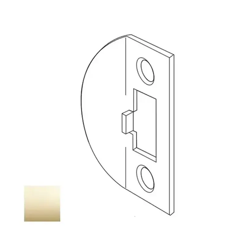 DORMA 5202-118-605 Full Lip Strike-1/4" Radius Corner, Bright Polished Brass
