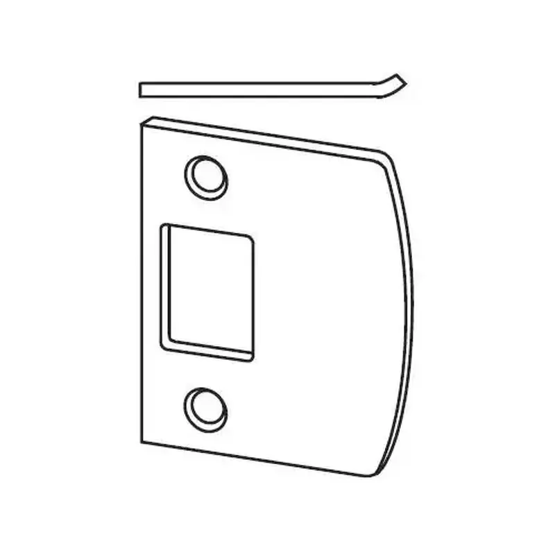 Schlage Commercial 10-095 626 Square Full Lip Strike Plate from the D100 Collection Satin Chrome