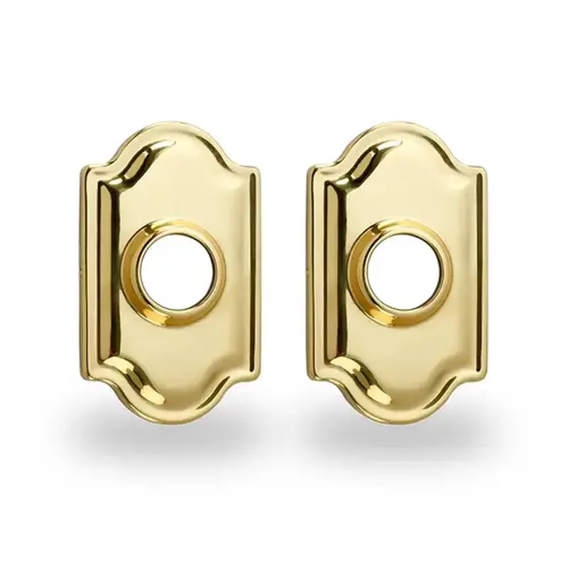 Yale Residential TRAD-ROSE-LEVER-3 Traditional Rosette for Lever, Bright Polished Brass