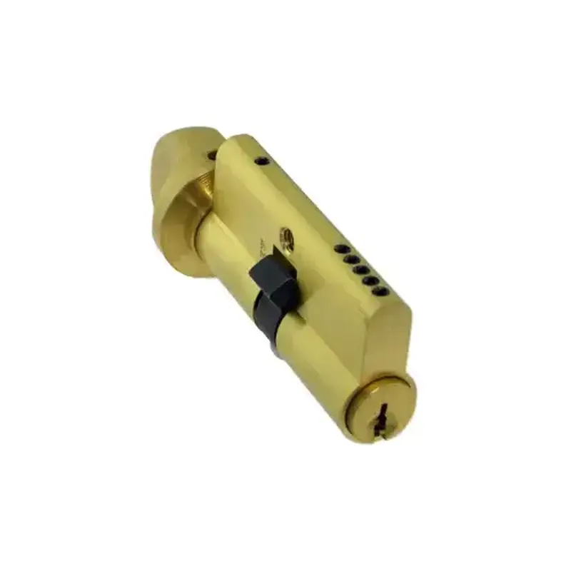 GMS PR12SC4 Euro Profile Cylinder/Thumbturn, 5 Pin Schlage C Keyway, 606/US4 Satin Brass