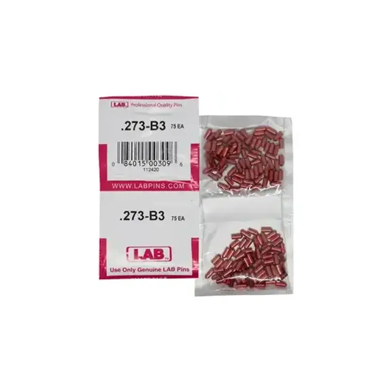 LAB SECURITY 273B .273 Bottom Pin, Color-Coded, Brass Alloy, .115 Diameter, Crown .003 Universal, Smart Pack 150 Pins