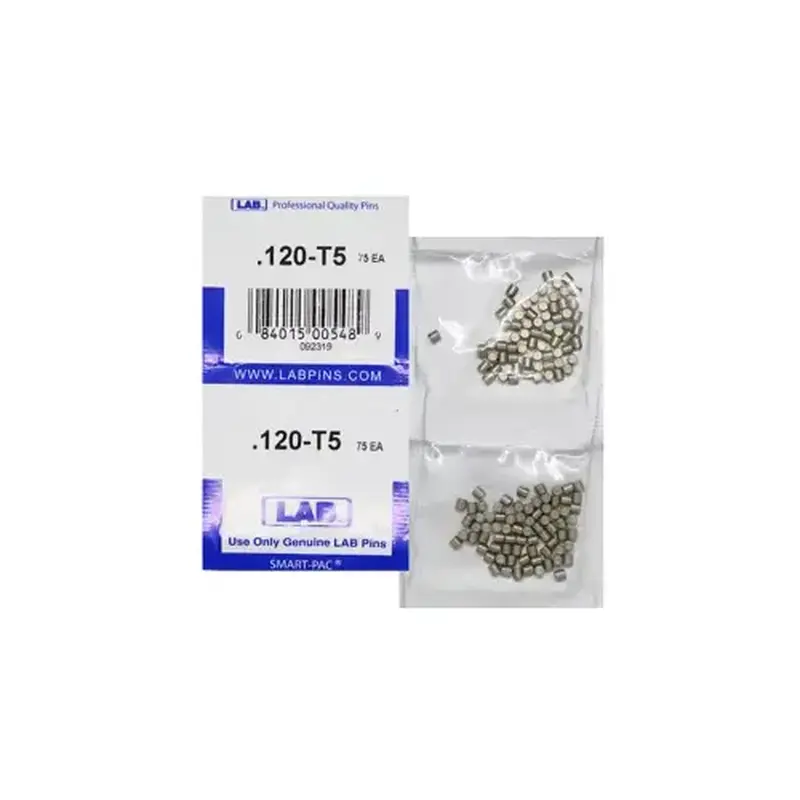 LAB SECURITY 5120T-SP .120 Top Pin, Color-Coded, Brass Alloy, .115 Diameter, Crown .005 Universal, Smart Pack 150 Pins