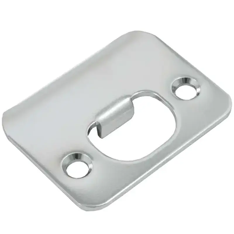 DORMA 8Q00241 619/626 2-1/4" Round Corner Full Lip Strike for QCL and QTL series - Satin Nickel / Satin Chrome