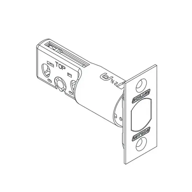 Schlage Residential B590-308-458 Square Corner Faceplate, 625 Bright Chrome Finish