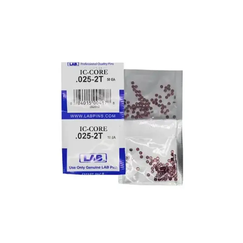 LAB SECURITY BEST T2 2T Universal SFIC Top Pins, Size .025, Diameter .108, Color-Coded Brass, (A2 Systems), Smart Pac 100 Pins
