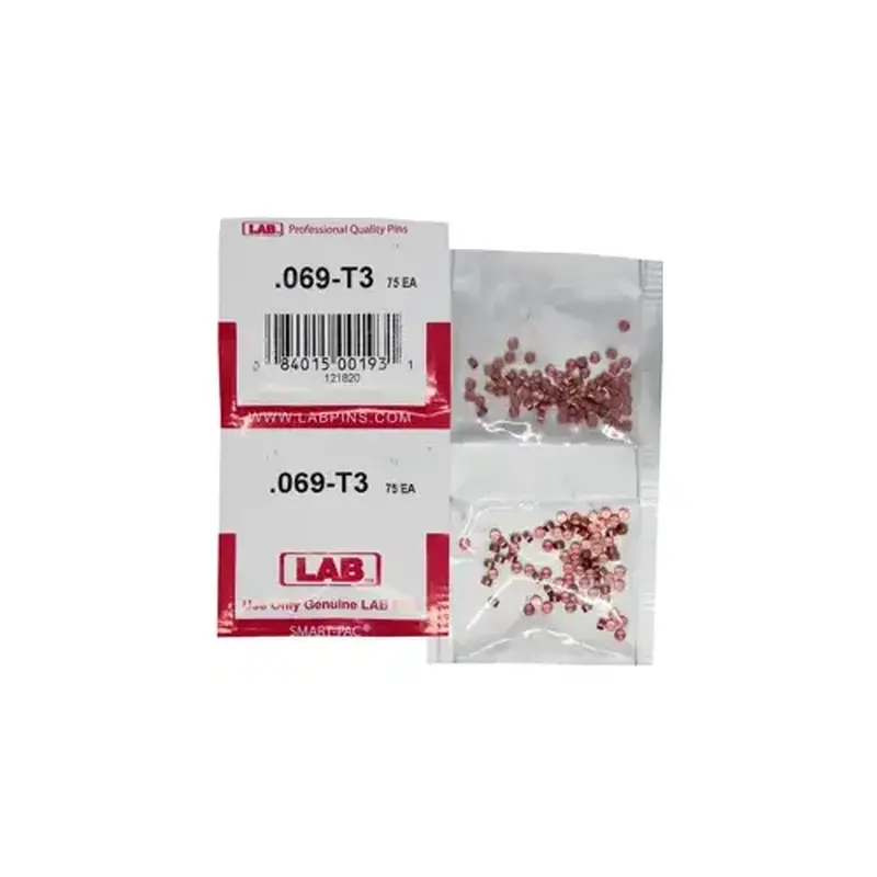 LAB SECURITY 069T .069 Top Pin, Color-Coded, Brass Alloy, .115 Diameter, Crown .003 Universal, Smart Pack 150 Pins