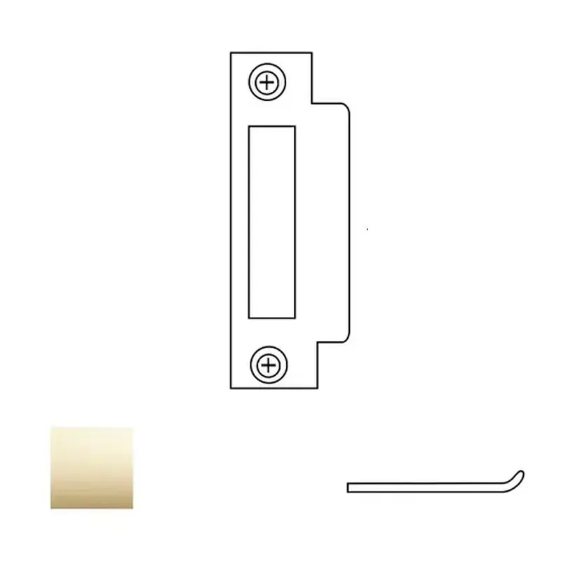 Yale Commercial 2815 605 Mortise C-Lip Strike, Bright Polished Brass