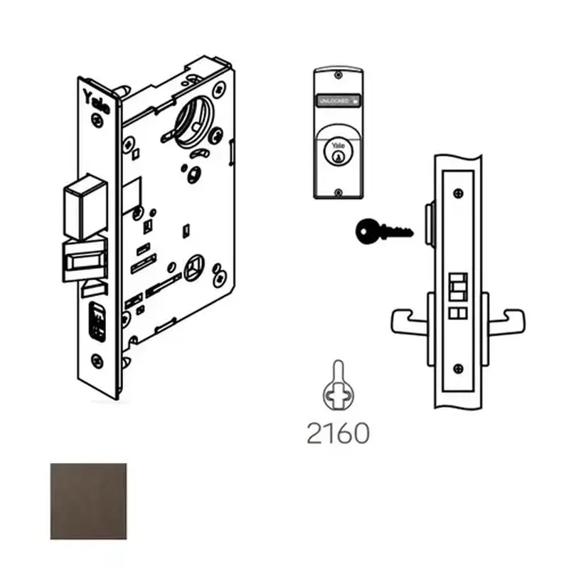 Yale Commercial 8808-613E Mortise Knob Body, 8808, Dark Oxidized Satin Bronze