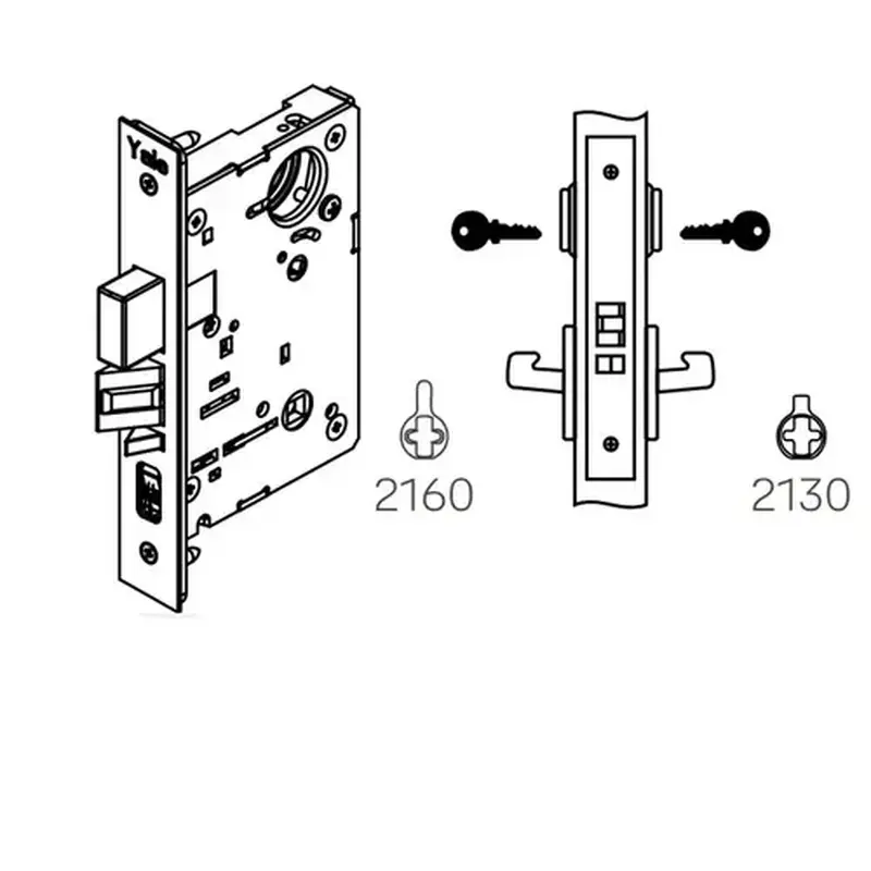 Yale Commercial 8817-2 Mortise Knob Body,