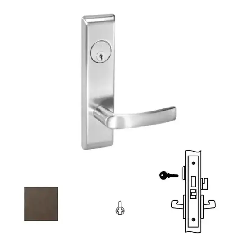 Yale Commercial MOCN-22-613E 8800FL Mortise Lever Escutcheon Working Trim, 8822FL, Dark Oxidized Satin Bronze