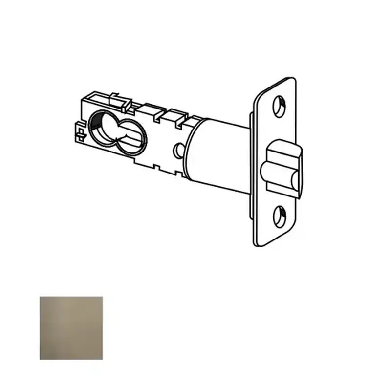 Schlage Residential 16-204-620 Radius Corner Faceplate Latch 1" x 2 1/4" with Firecup and 1 1/8" Adaptor Satin Nickel Blackened