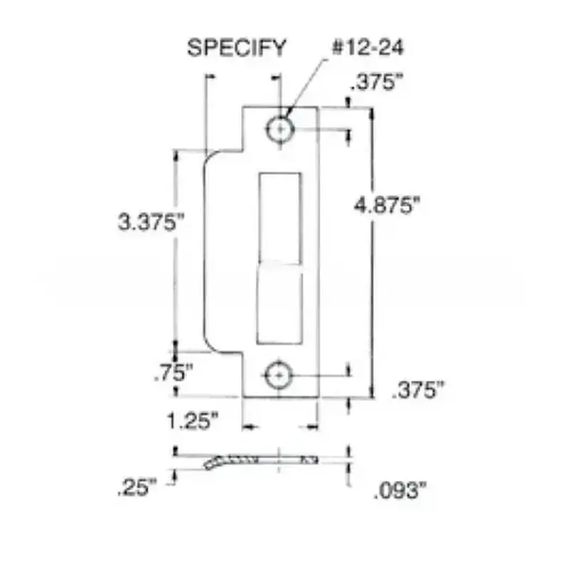 Baldwin 6339056L178 1 7/8" Estate Mortise Lock ASA Strike Lifetime PVD Satin Nickel