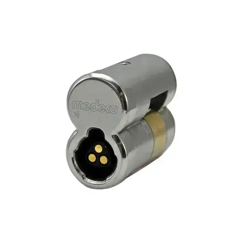 Medeco Security Locks EA-100108 Medeco XT Electronic SFIC Small Format Interchangeable Core Cylinder Brushed Chrome
