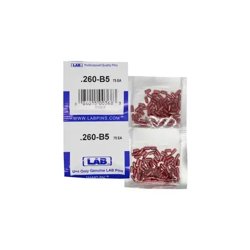 LAB SECURITY 5260B-SP .260 Bottom Pin, Color-Coded, Brass Alloy, .115 Diameter, Crown .005 Universal, Smart Pack 150 Pins