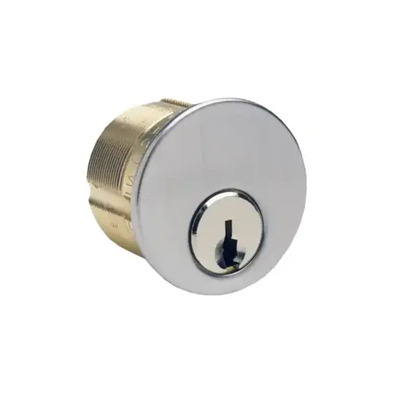 Ilco Unican Corporation M118YGA6-26D-KA2 Mortise Cylinder 1-1/8" 6-Pin, YGA Keyway, Adams Rite/Yale Cam Satin Chrome
