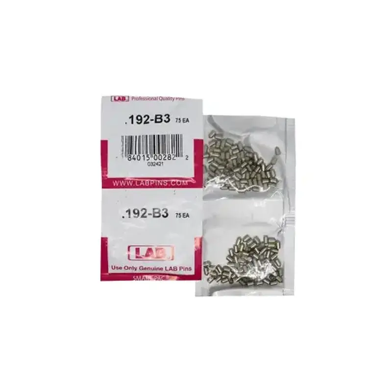 LAB SECURITY 192B .192 Bottom Pin, Color-Coded, Brass Alloy, .115 Diameter, Crown .003 Universal, Smart Pack 150 Pins