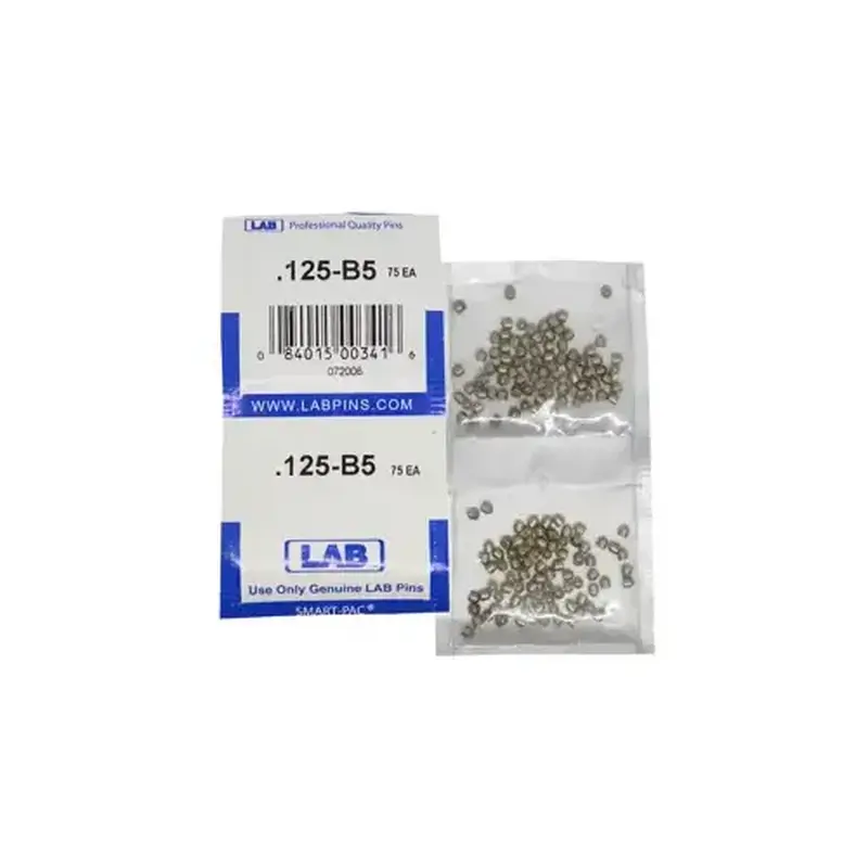 LAB SECURITY 5125B-SP .125 Bottom Pin, Color-Coded, Brass Alloy, .115 Diameter, Crown .005 Universal, Smart Pack 150 Pins