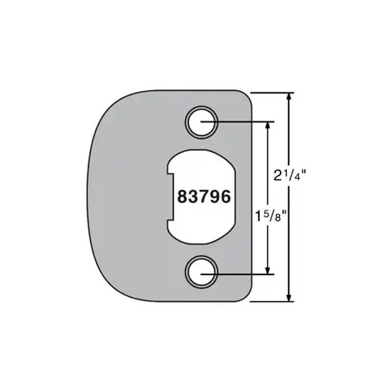 Kwikset 83796-26D Plainlatch and Deadlatch Strike Satin Chrome