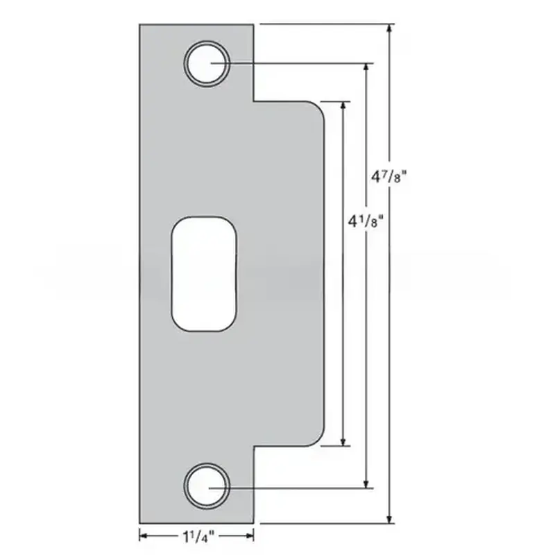 Kwikset 83846-01-5 Plainlatch and Deadlatch Strike Satin Brass Blackened