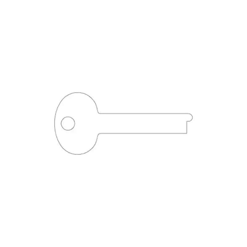 Kaba Ilco 1063E Sargent and Greenleaf 96 Blank Utility Key Silver