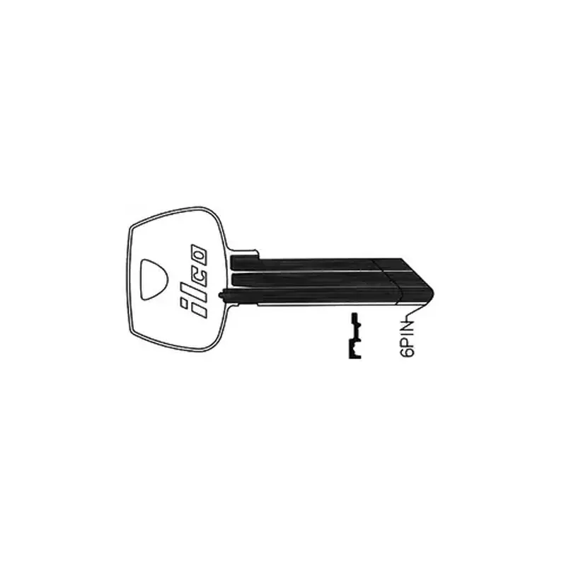 Kaba Ilco N1007RMA-XCP10 Sargent 6270RN Blank Key Gold - pack of 10