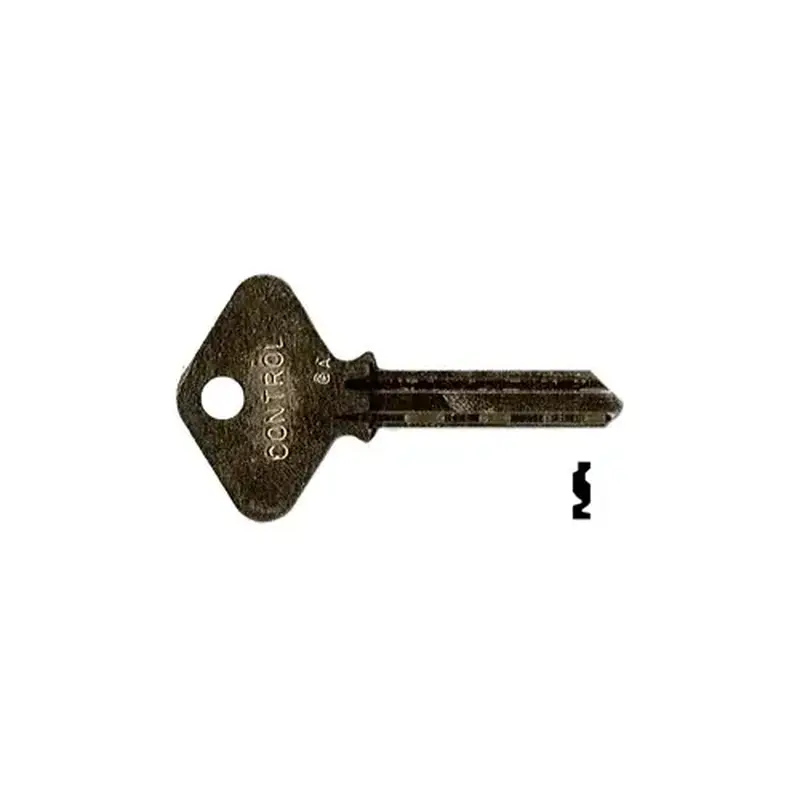 Yale Commercial FN117C GA Control Key Blanks, 0 Bitted, 6-Pin, GA Keyway