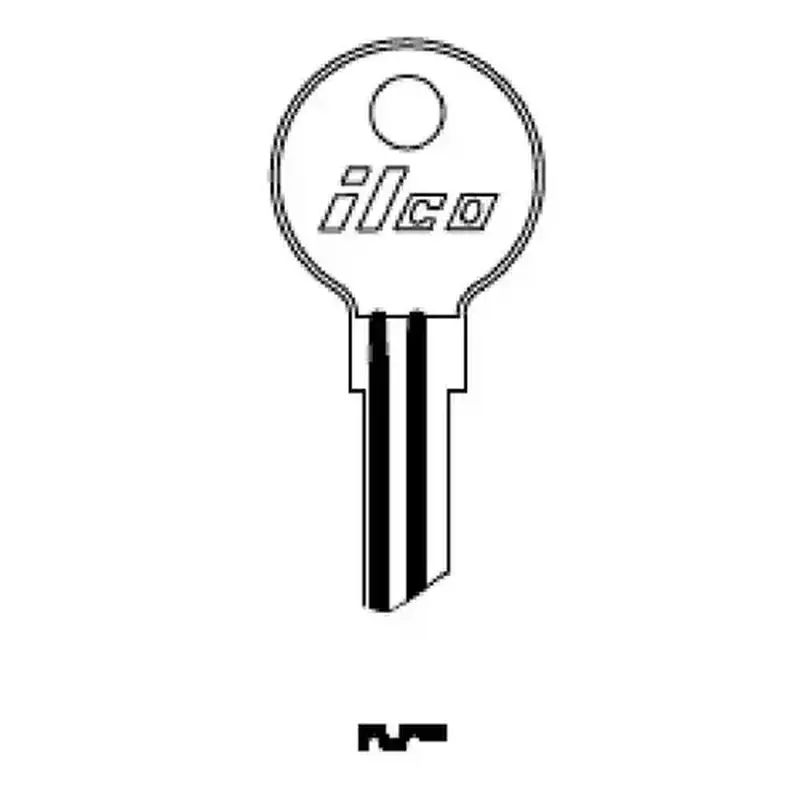 Kaba Ilco 1054G Fort 5-Pin K54G Blank Utility Key Silver