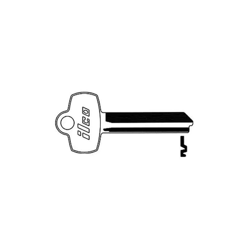 Kaba Ilco B1179-1C-XCP10 Arrow 1D Blank Key Silver - pack of 10