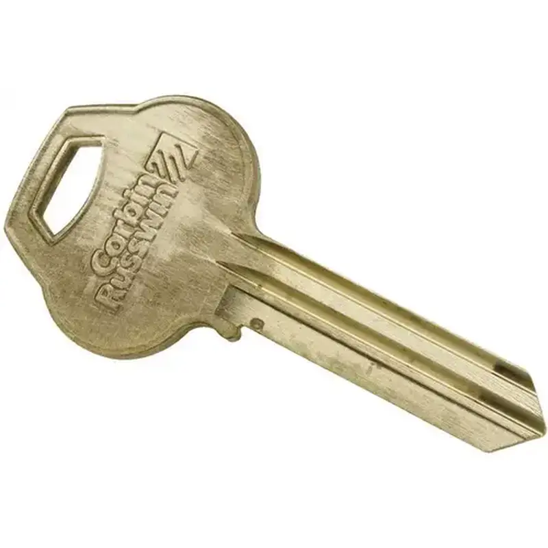 Corbin Russwin 59D2-6PIN-10 Single Section Standard Bow Key Blanks, Nickel Plated