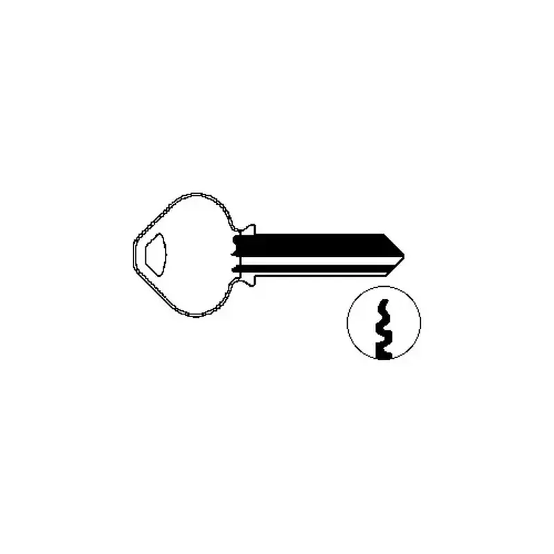 Kaba Ilco A1011H1 Russwin 6H1R Blank Key Silver