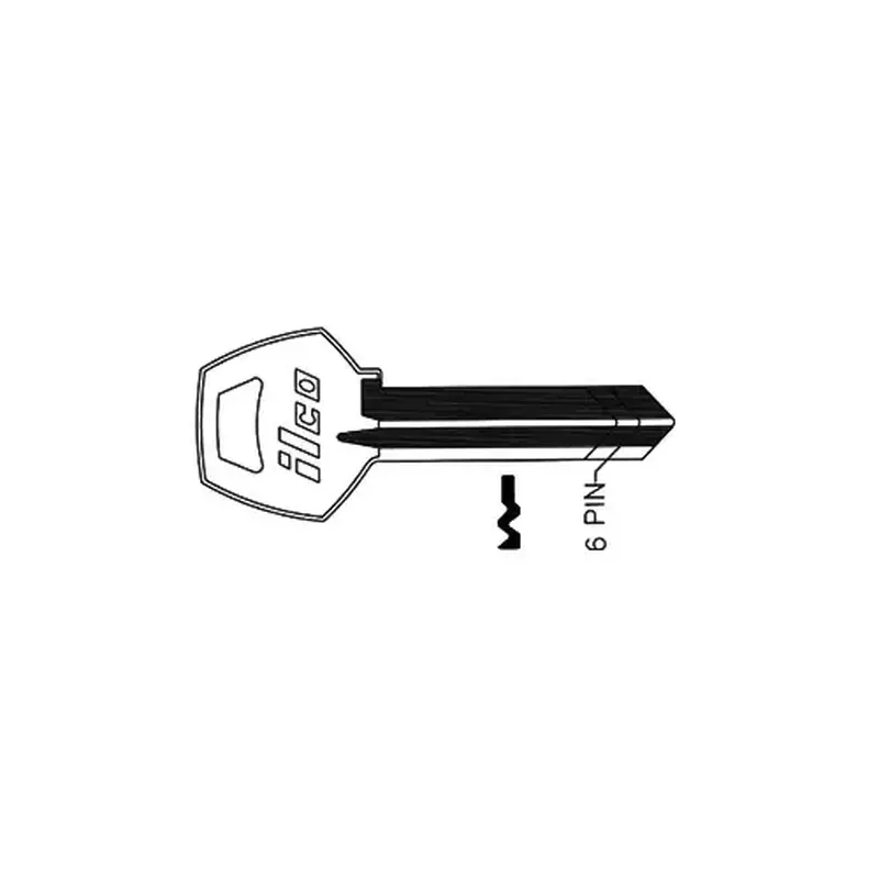 Kaba Ilco A1001GRM-XCP5 Corbin Russwin Z1-059AD-6 Blank Key Silver - pack of 5