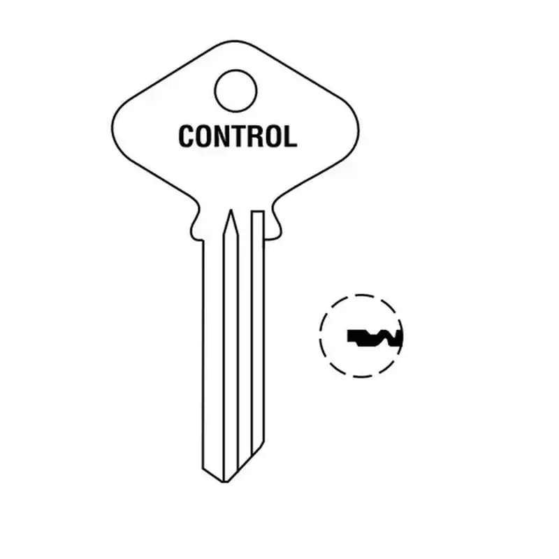 Yale Commercial FN117C GC Zero Bitted 6 Pin Control Key Blank with GC Keyway and #1 7th Cut for 1210 Core