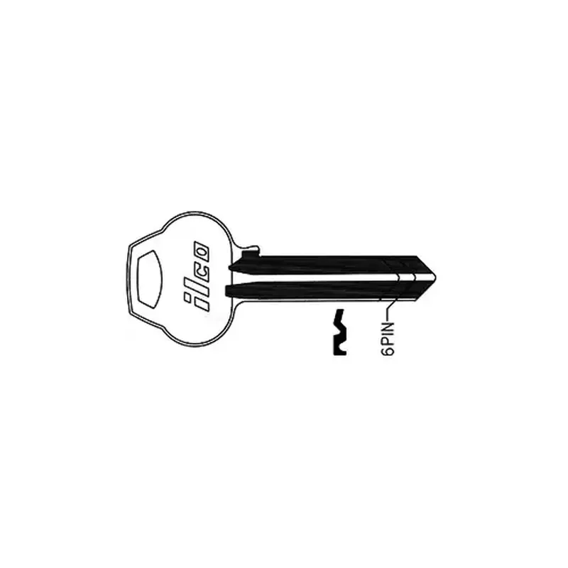 Kaba Ilco A1011-L34-XCP10 Corbin Russwin L34-6PIN-10 Nickel Silver Blank Key Gold - pack of 10