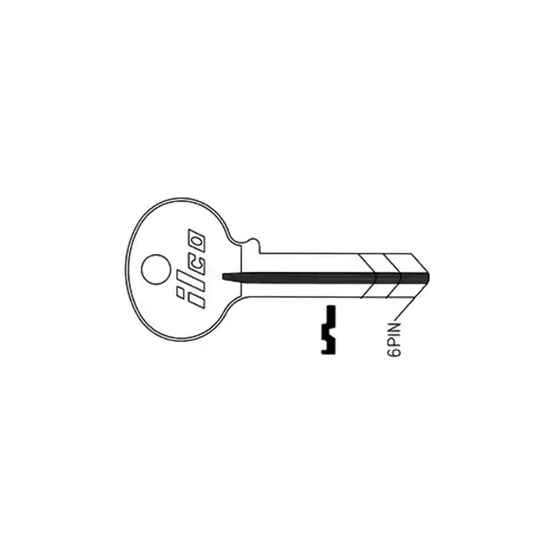 Kaba Ilco 1071A Wilson Bohannon 22A Blank Utility Key Silver