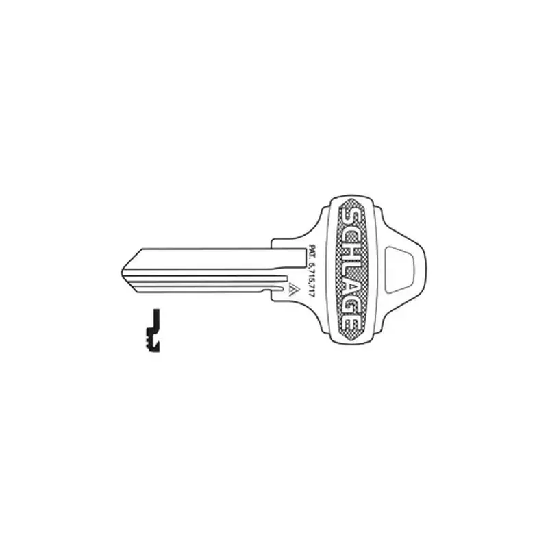 Schlage Commercial 35-009C124 Full Size Everest Standard Key Blank C124 Keyway