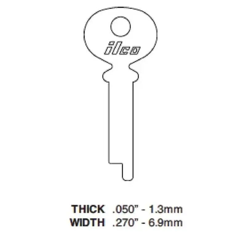 Kaba Ilco 1217D-ILCO Key Blank Misc. Flat Steel