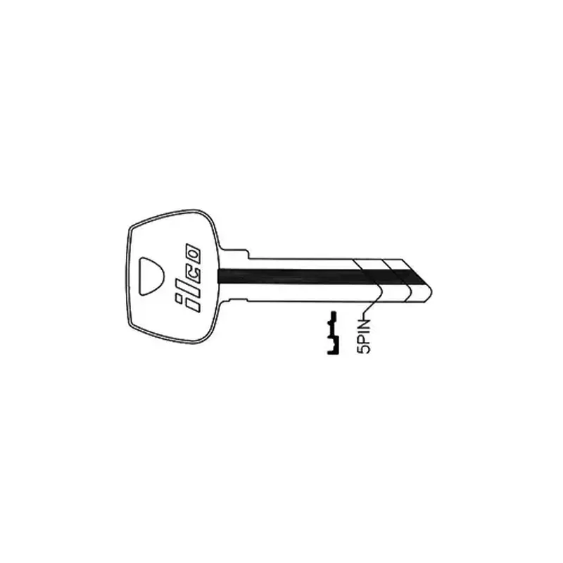 Kaba Ilco N1007KMB-XCP10 Sargent 270LN Blank Key Gold - pack of 10