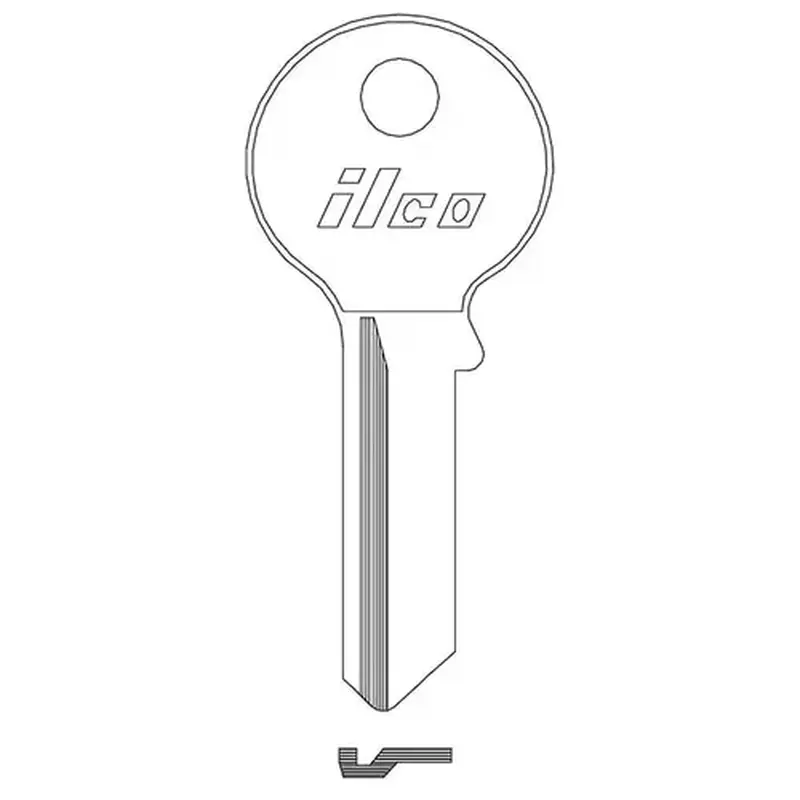 Kaba Ilco VR91 Viro VR2 Blank Utility Key Silver