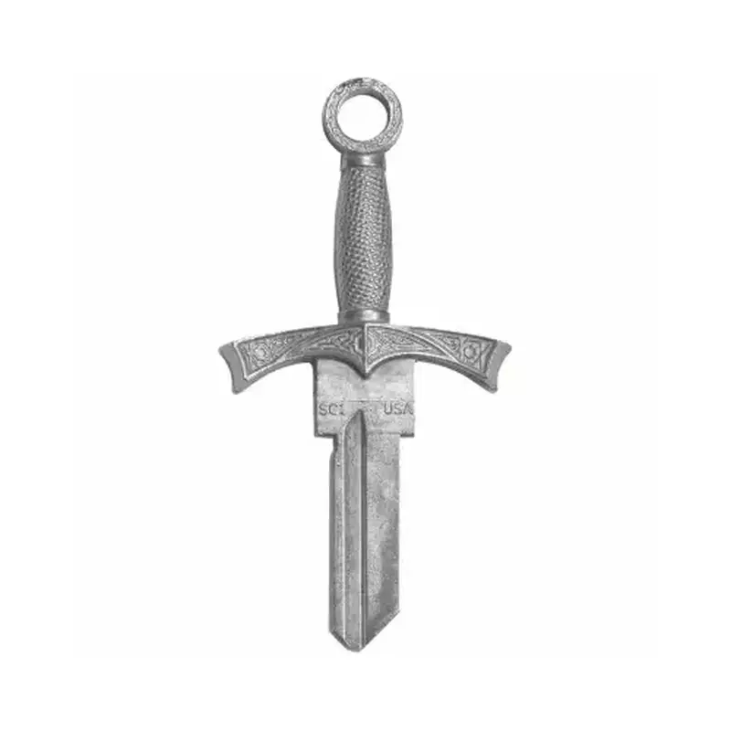 LUCKY LINE B301S-XCP5 Key Blank Forged Key Shapes Sword House Double For Schlage SC1 Silver - pack of 5