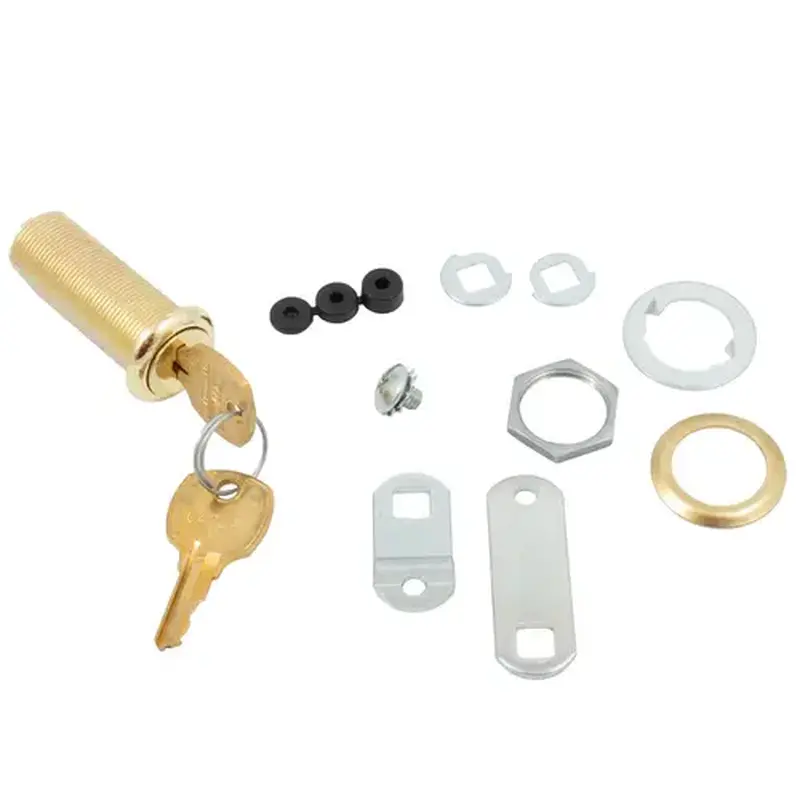 CompX National C8060-C346A-3 KA25 Cam Lock Up to 1-1/2" Key # C346A - Polished Brass