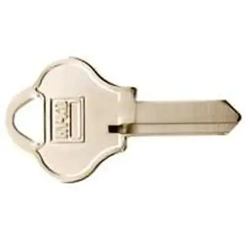 Hy-Ko 11010PA1-XCP10 Key Blank, Brass, Nickel, For: Pado Cabinet, House Locks and Padlocks - pack of 10