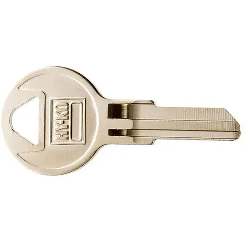 Hy-Ko 11010CG27 Key Blank, Brass, Nickel, For: Chicago Cabinet, House Locks and Padlocks