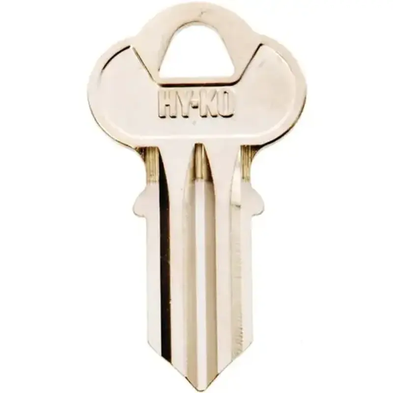 Hy-Ko 11010CG6 Key Blank, Brass, Nickel, For: Chicago Cabinet, House Locks and Padlocks