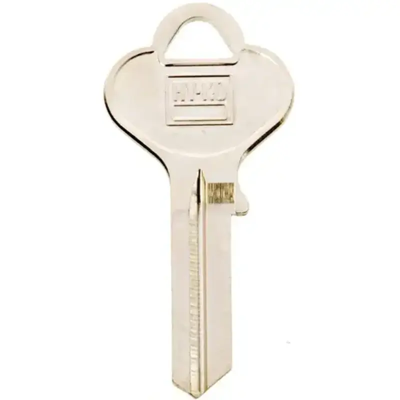 Hy-Ko 11010EA27 Key Blank, Brass, Nickel, For: Eagle Cabinet, House Locks and Padlocks