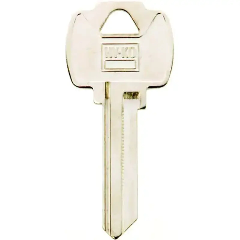 Hy-Ko 11010FR2 Key Blank, Brass, Nickel, For: Fort Cabinet, House Locks and Padlocks